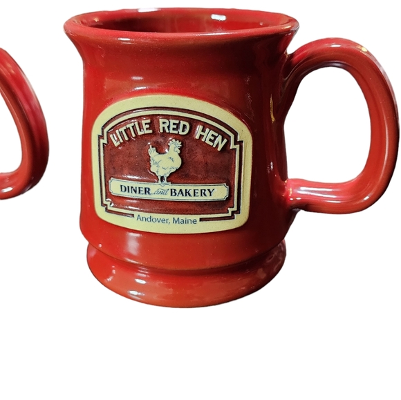 Daneen Little Red Hen Andover Main Ceramic Mugs Set of 2 Pre Owned Condition - Picture 10 of 10